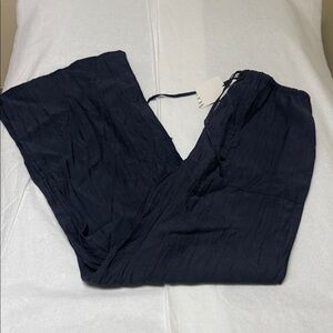 NWT:Zara ▪️Relaxed Wide-Leg Navy Pants▪️
